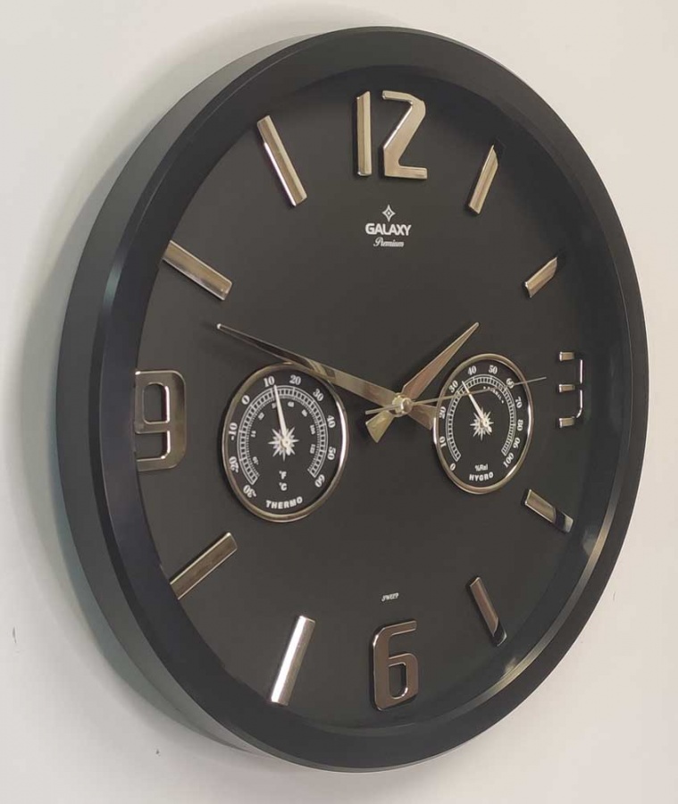 Настенные часы с термометром и гигрометром GALAXY 705-K