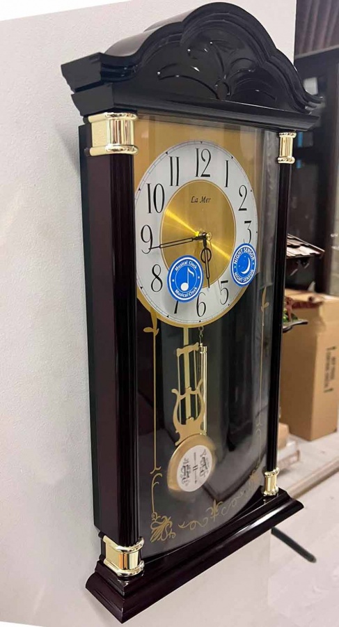 часы LA MER GE033002 с маятником и мелодиями