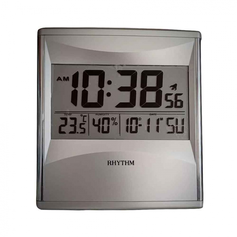 Настольно-настенные электронные часы-будильник RHYTHM LCW011NR19 с термометром и гигрометром
