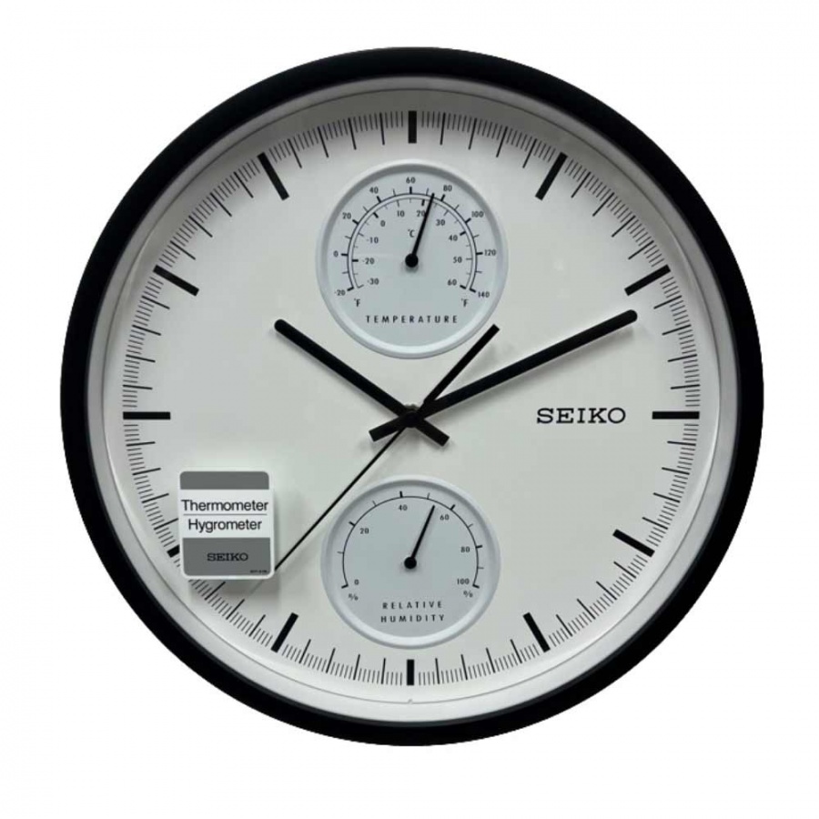  Настенные часы SEIKO QXA525KN с Термометром и гигрометром