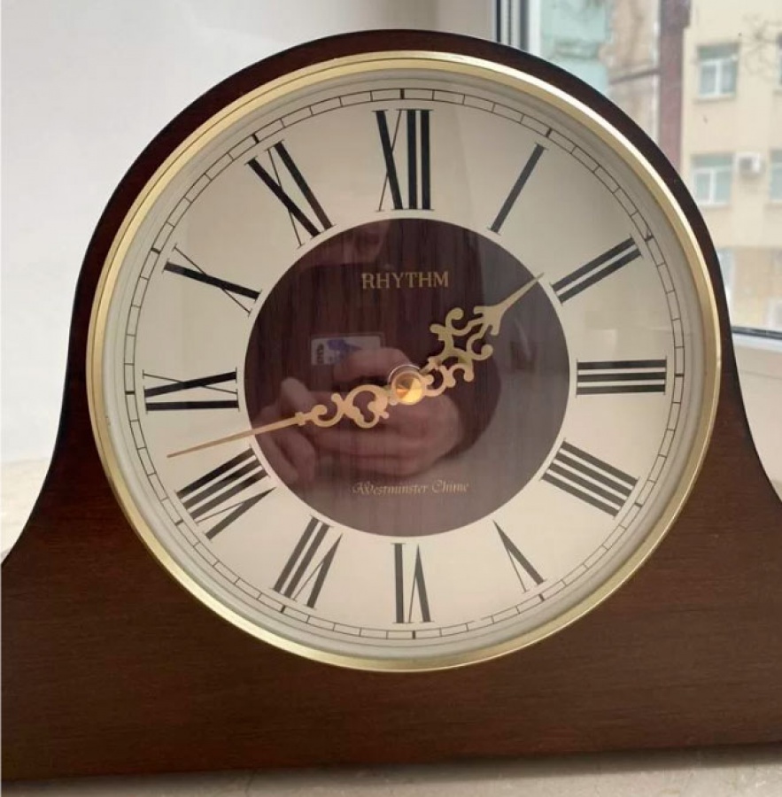 Настольные часы с боем и мелодией Rhythm CRH142W10Y9G (Япония) 