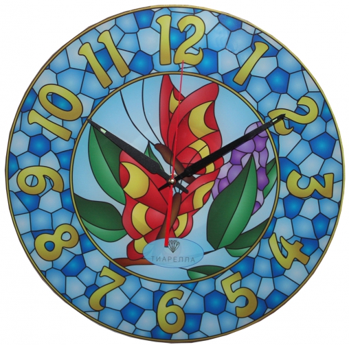 Настенные часы Тиарелла "Витраж-7" из стекла