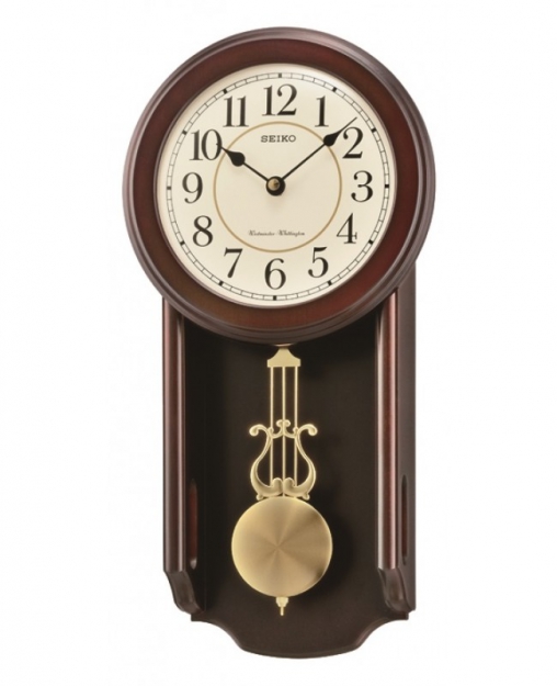 Настенные часы Seiko QXH063BN с боем и маятником