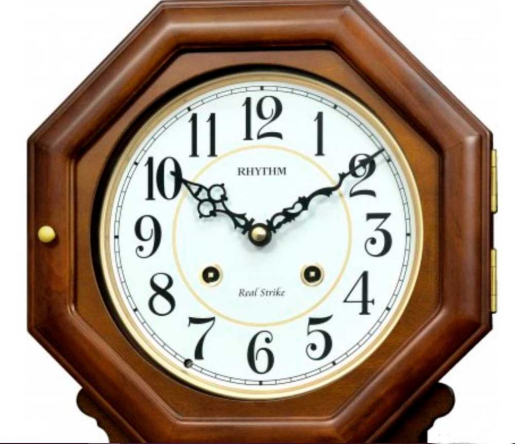 Кварцевые настенные часы с боем и мелодией Rhythm CMJ586NR06