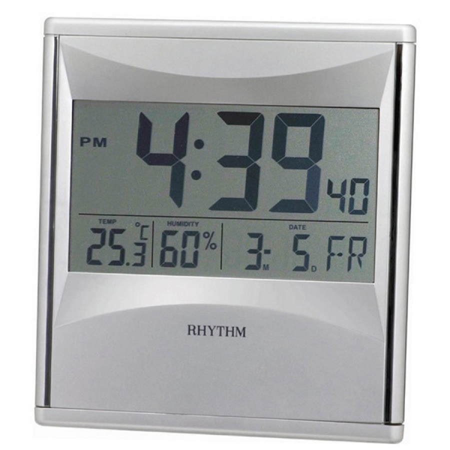 электронные часы-будильник RHYTHM LCW011NR19 с термометром и гигрометром