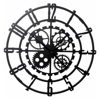 Настенные часы Династия 07-025 Большой Скелетон Арабский Черный