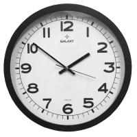 Настенные часы GALAXY 216-K, черные, диаметр 29,5 см
