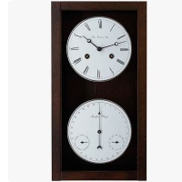 Настенные механические часы Hermle 0150-3Q-914 (Германия) с двумя циферблатами с функцией календаря