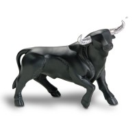Статуэтка Nadal 735090 "Малый Черный бык С серебряными украшенными рогами"