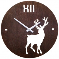 Настенные часы Castita CL-40-3-Brown-Deer (Коричневый Олень)