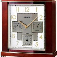 Настольные часы с термометром и гигрометром RHYTHM CRG112NR06 (Япония)