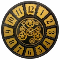 Настенные часы с шестеренками GALAXY CRK-500-K