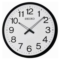 Настенные черные большие часы SEIKO QXA563KN