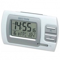 Настольные электронные часы Rhythm LCT074NR03 с будильником и термометром.