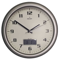 Настенные часы с термометром и гигрометром GALAXY T-1971-S