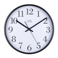 Настенные часы UTS 9061, черные, пластик. 27 см