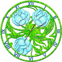 Часы настенные Tiarella "Полевые цветы"