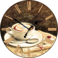 Настенные часы из стекла Династия 01-007 "Кофе"