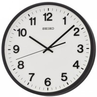 Настенные черные часы Seiko QXA640KN